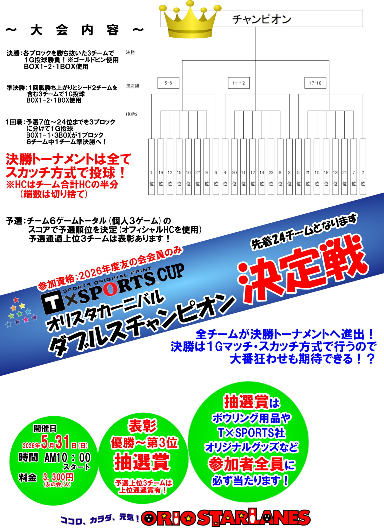 オリスタカーニバル ダブルスチャンピオン決定戦2026