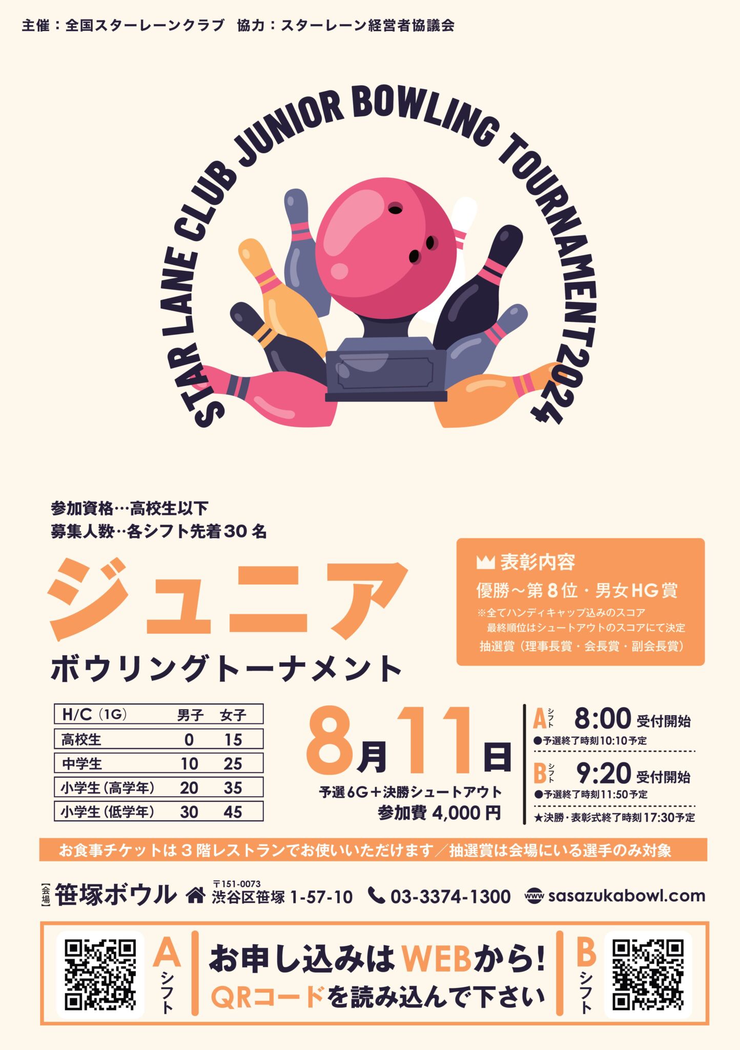 東日本ジュニアトーナメントの大会要項を掲載しました